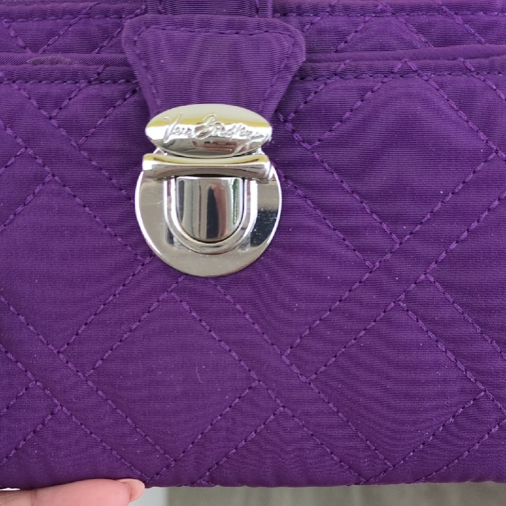 Vera Bradley Quilted Wallet in Deep Purple